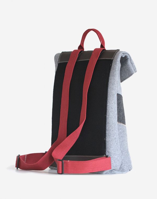 Lucky Sign DeSti Designer Klapp Daypacks Rucksack - Weinrot